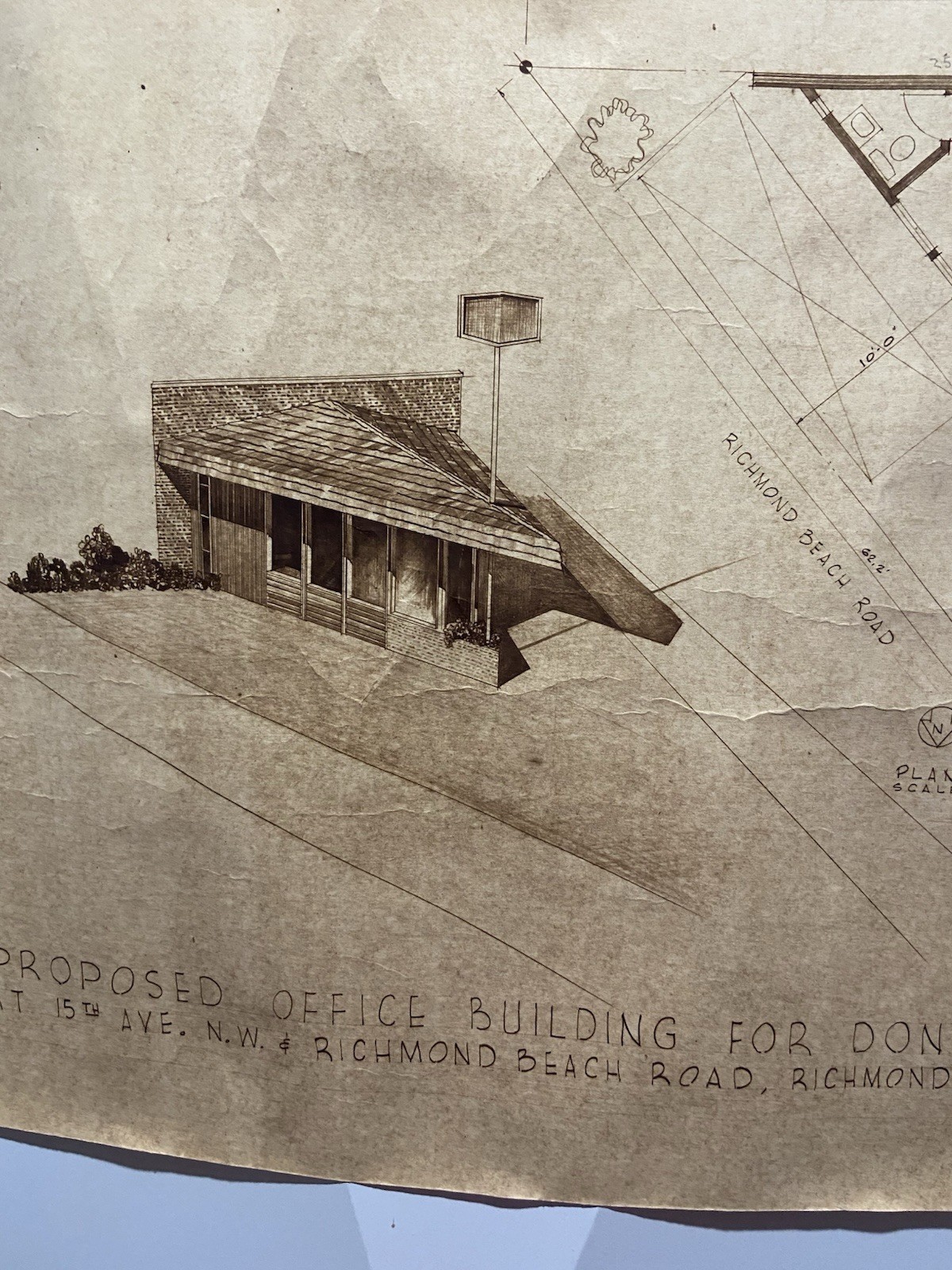 original vintage architectural drawings plans richmond beach 17×23