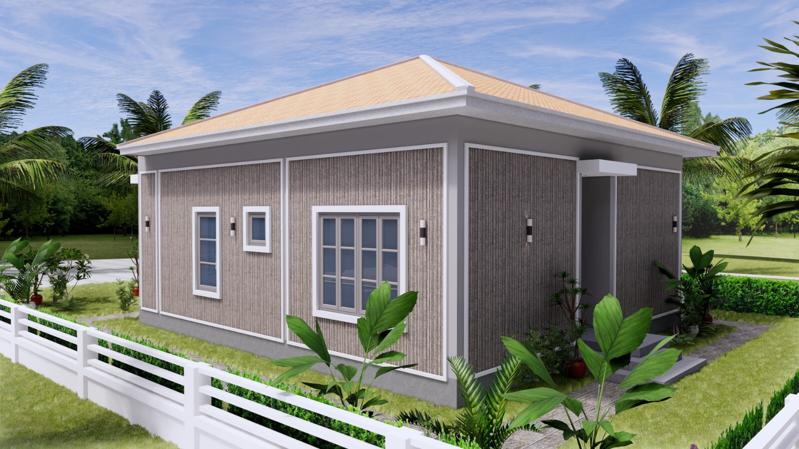 27×30 Feet Small House Design Plans 8×9 Meter 2 Beds 1 Bath Hip (A4 Hard Copy)