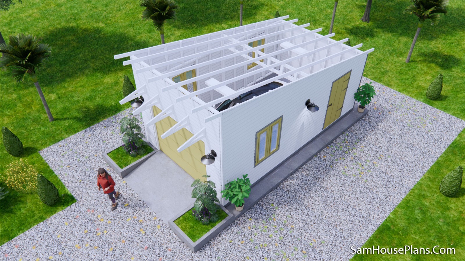 13×23 Garage Shed Roof 4×7 Meter 1 Car Shed Plan PDF Plans (A4 Hard Copy)