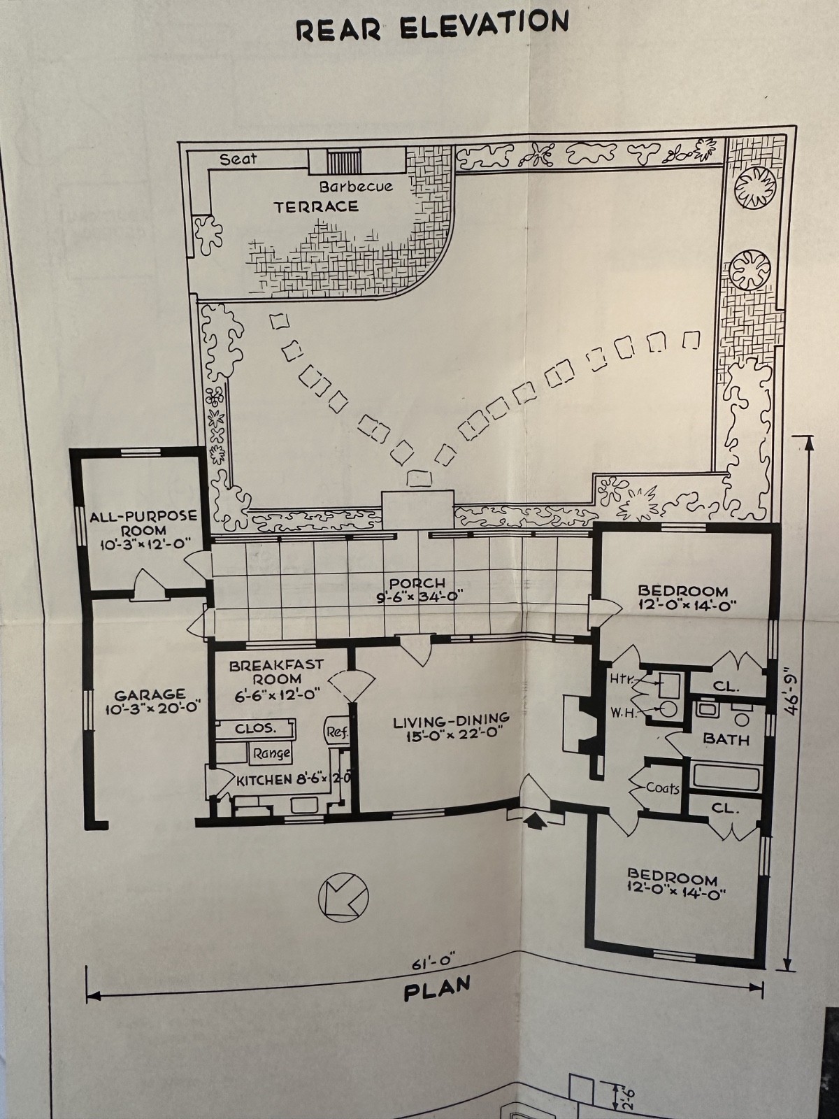 1950 Today’s Woman house plans design architecture MCM blueprints 16th barbecue