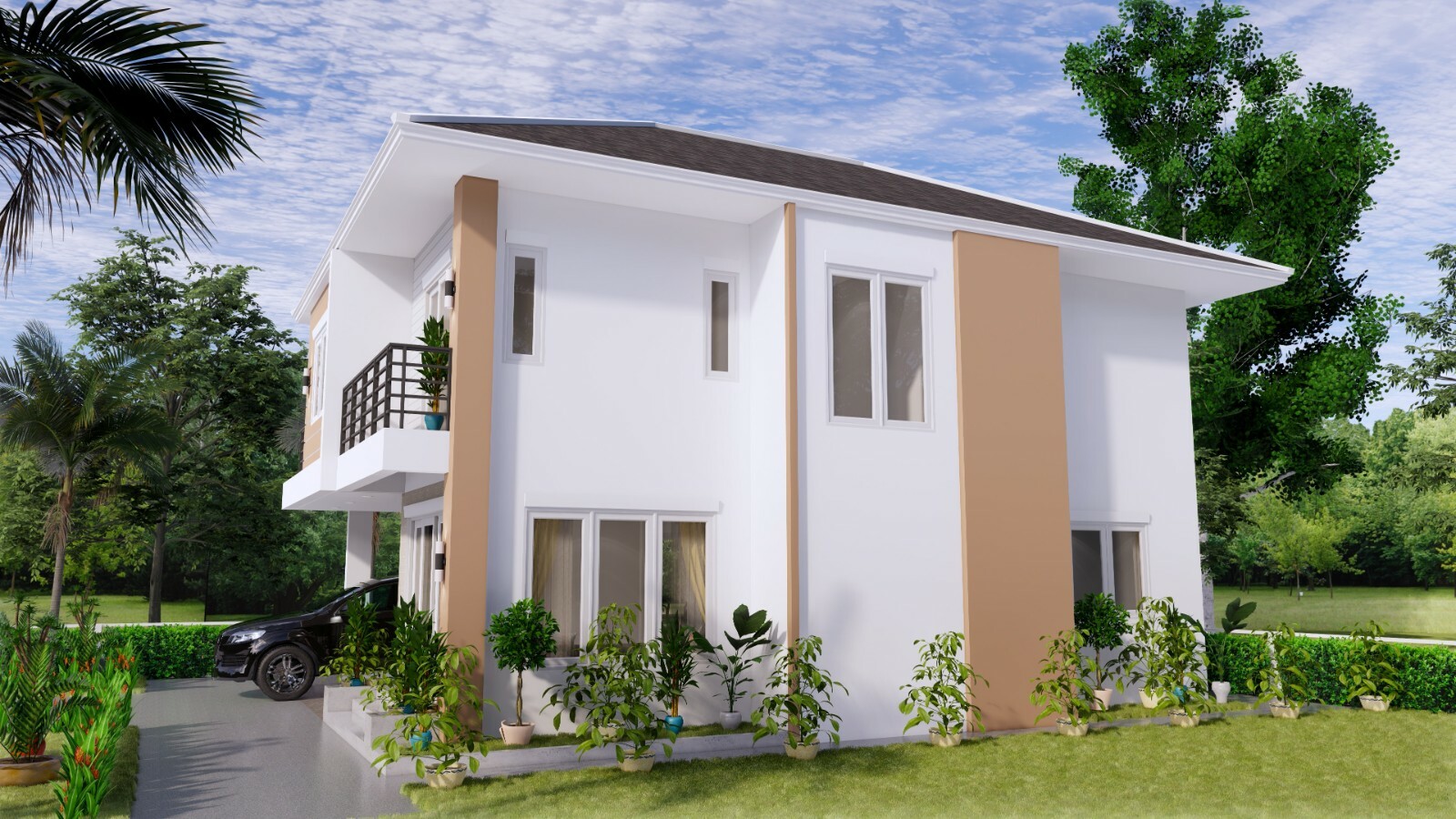 28×36 Feet House Design Plans 8.5×11 Meter 4 Beds 3 Bath PDF Plan (A4 Hard Copy)