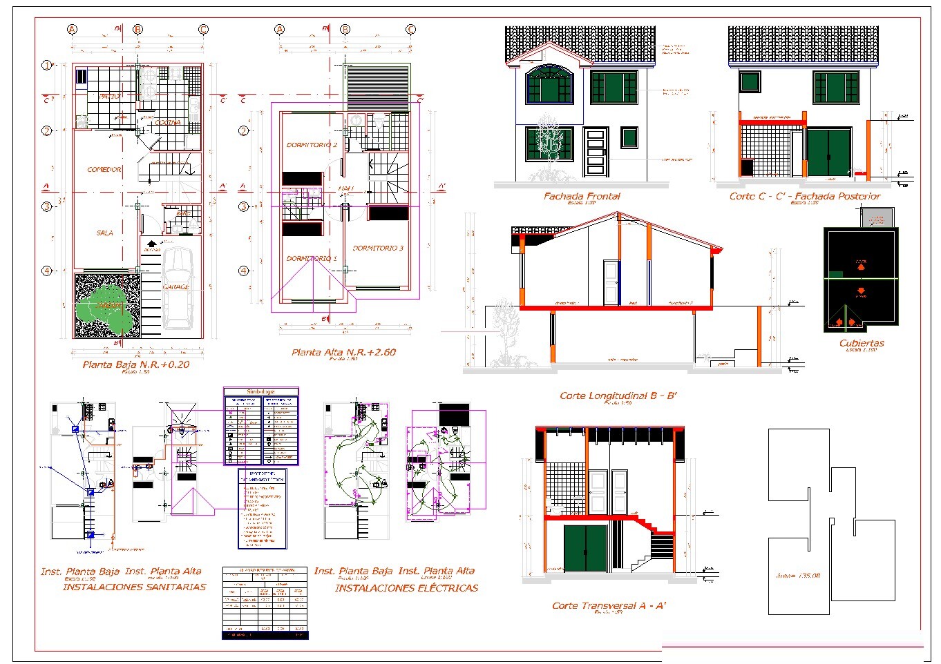 Double the Comfort – Family Duplex House DWG Plan for Sale!