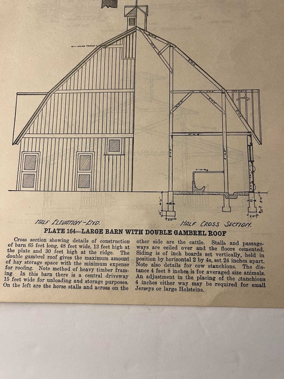 Original 1912 William A. Radford Barn Construction Plates Lot of 2