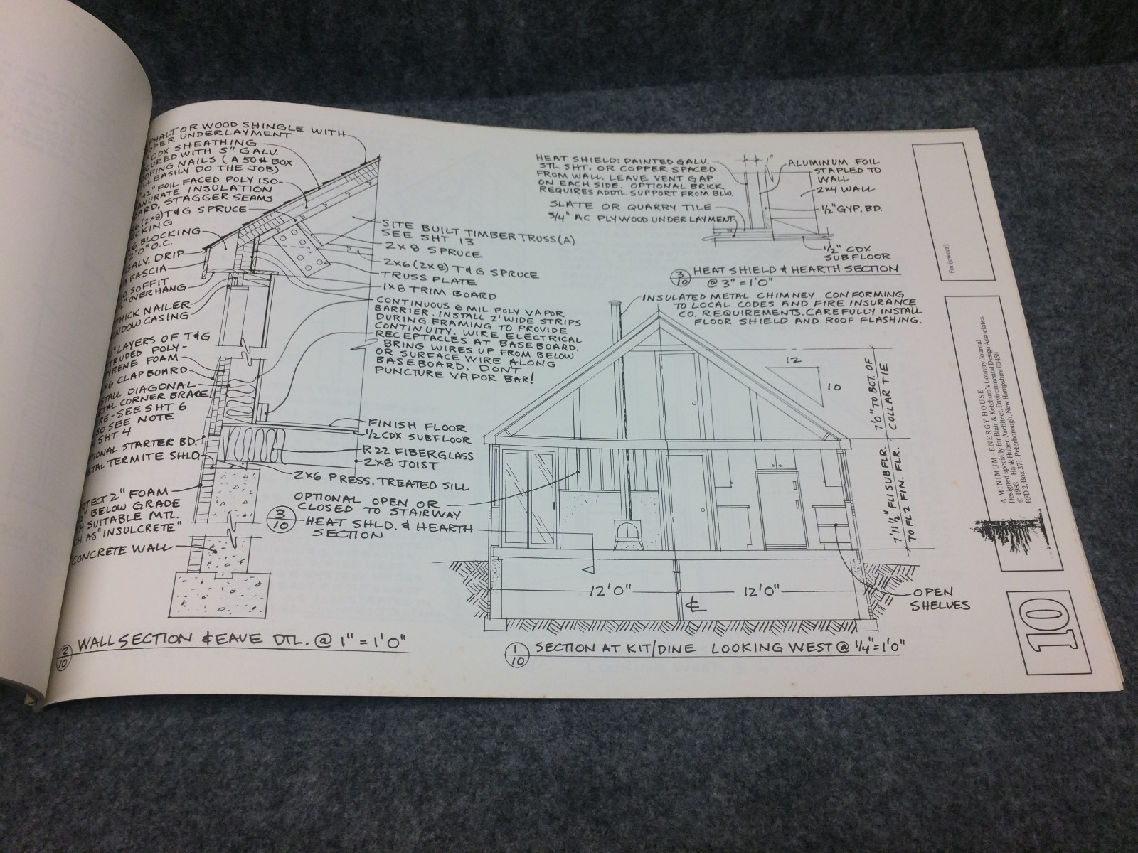 1983 Country Journal Minimum Energy House Plans Architectural Drawings Set Huber