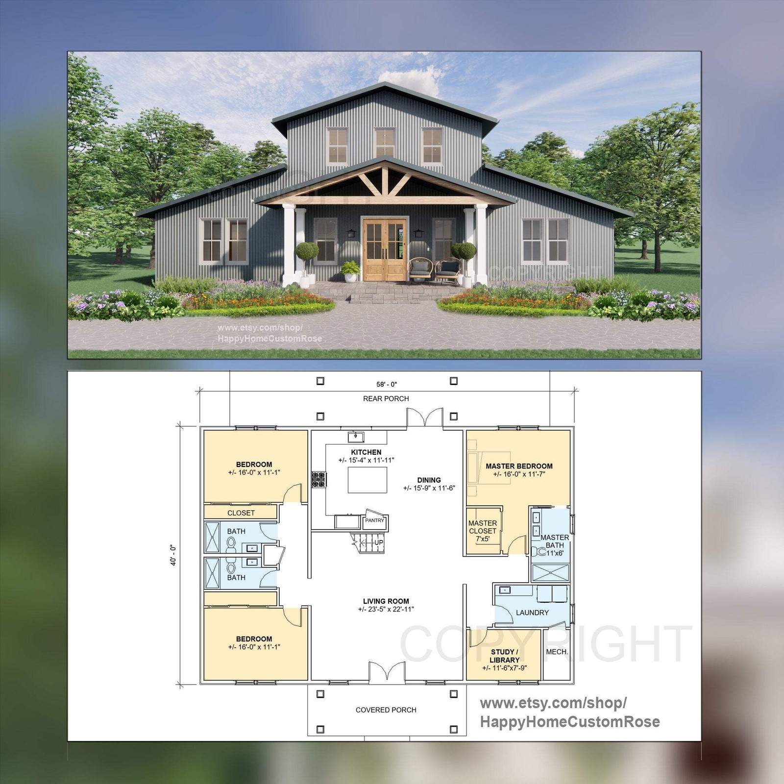 Hayloft Haven Two Story Monitor Style Barndominium House Plans – Open Plan Desig