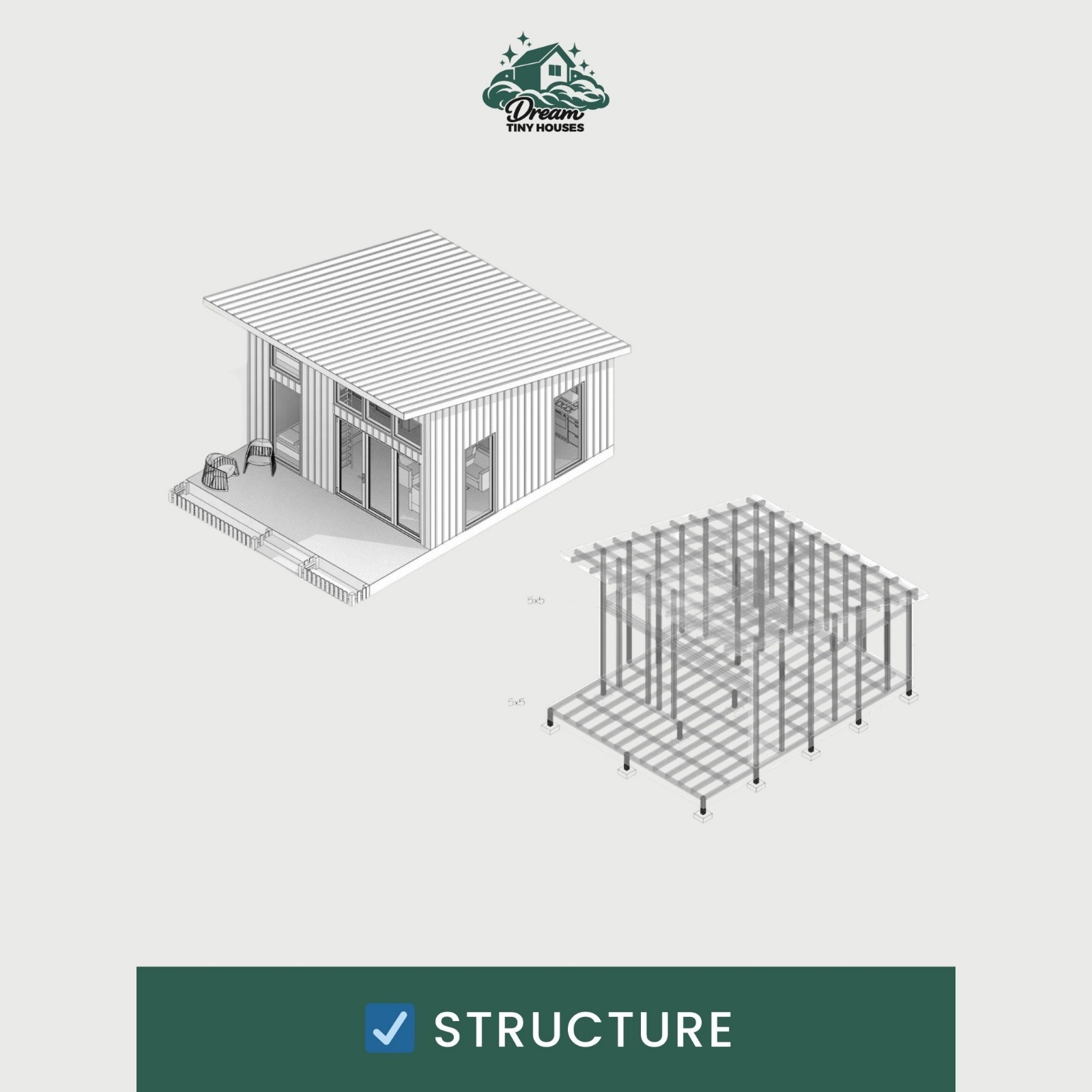 The Datum Tiny House Blueprint Set (CAD File + Materials List)