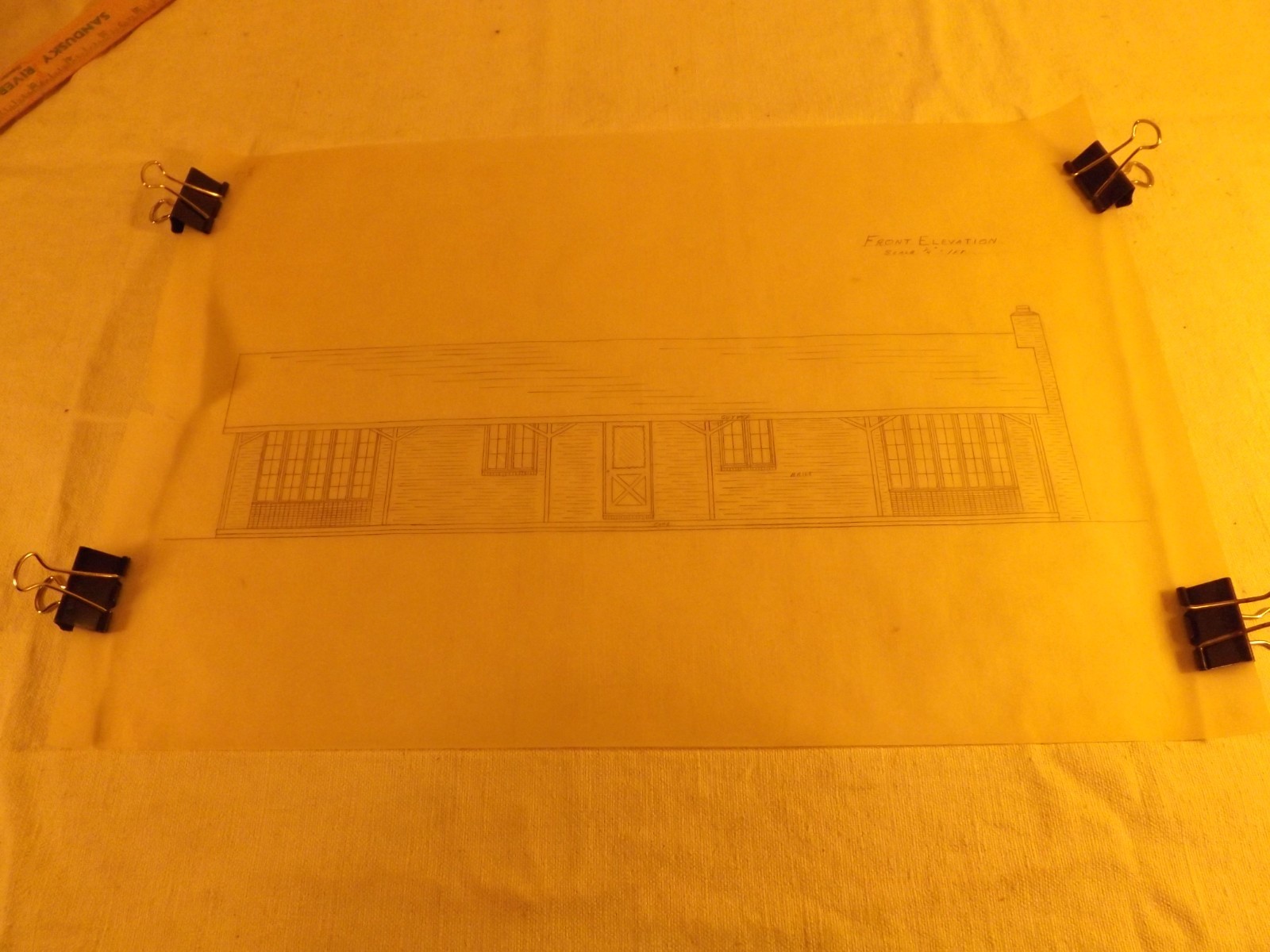 VINTAGE HOUSE BLUEPRINTS #5— 12″ X 18″ SEE PICTURES 7 PAGES