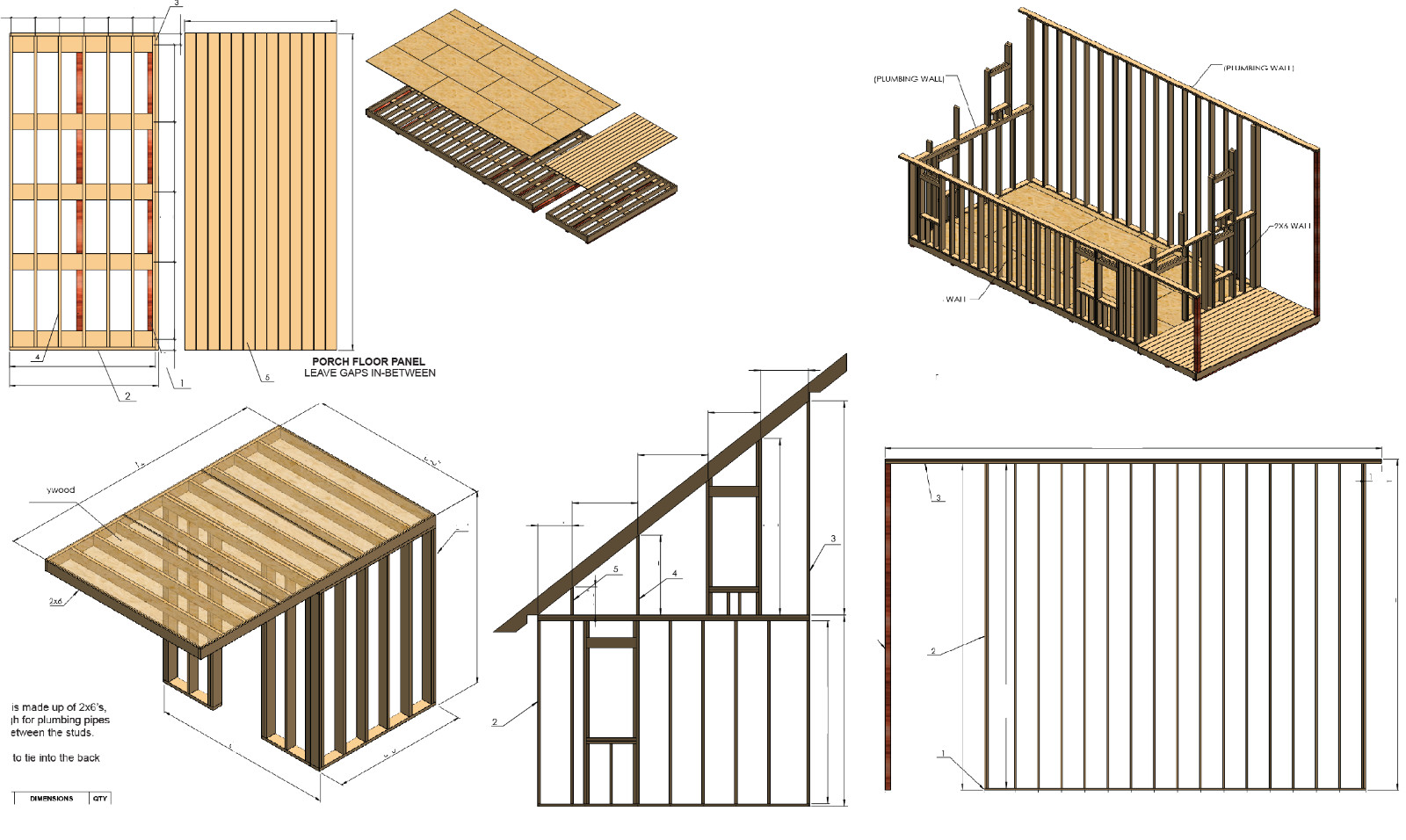 13’x31′ Tiny House Home Cabin Loft DIY Architecture Build Plans, PDF Download.