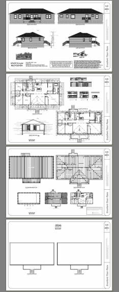 60×30 House — 4 bedroom 2 Bath — 1,800 sqft — PDF Floor Plan — Model 5A