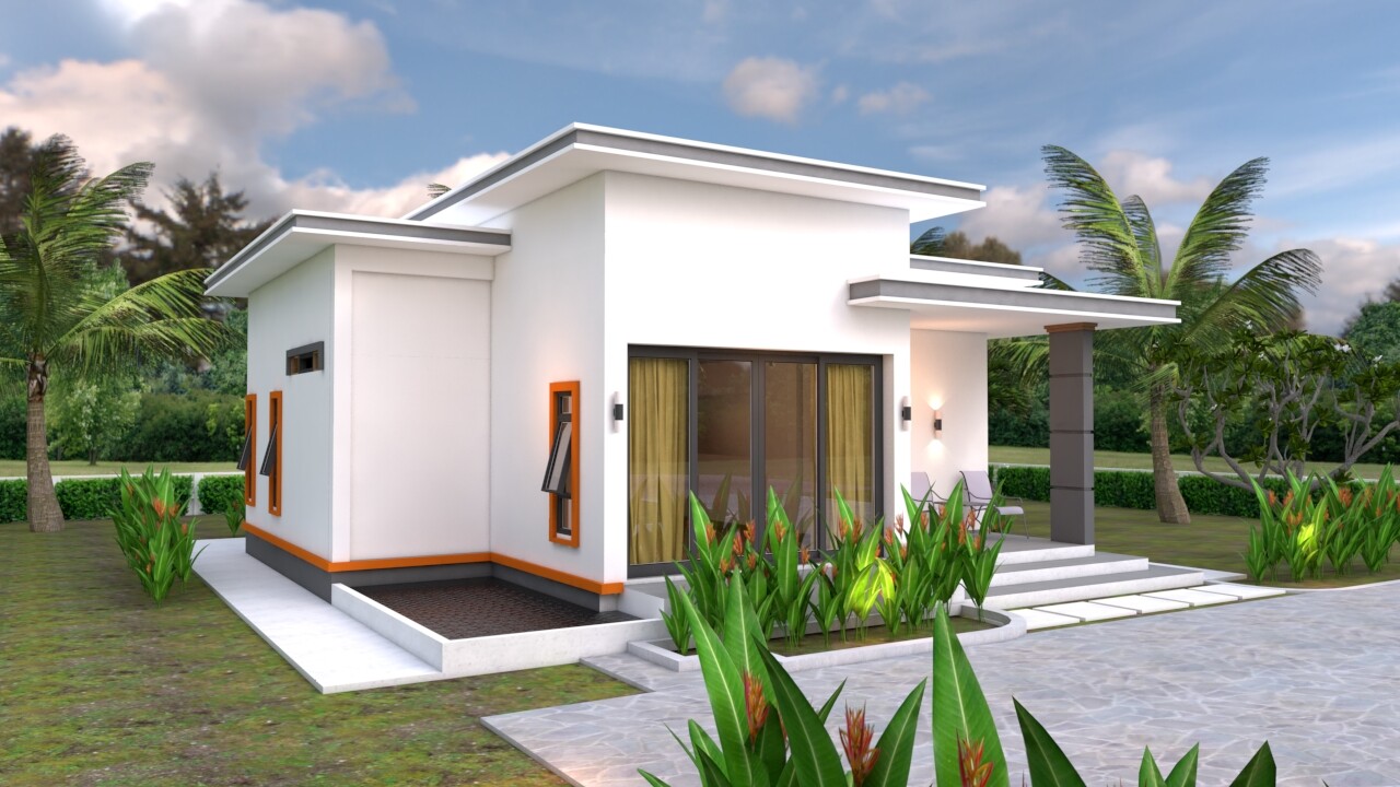 35×35 Feet House Plans 10.7×10.5 Meter 2 Beds 2 Baths Flat PDF (A4 Hard Copy)