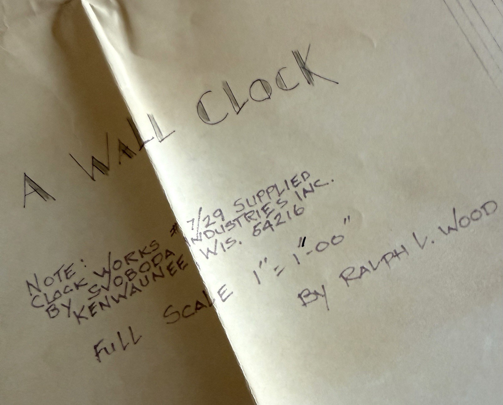 LOT 5 Original Clock-building Plans And Patterns