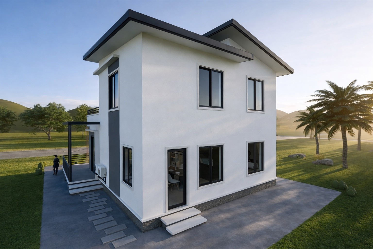28×33 feet House Plan 8.5×10 meter 4 Beds 2 Baths PDF, CAD Files &A4 Hard Copy