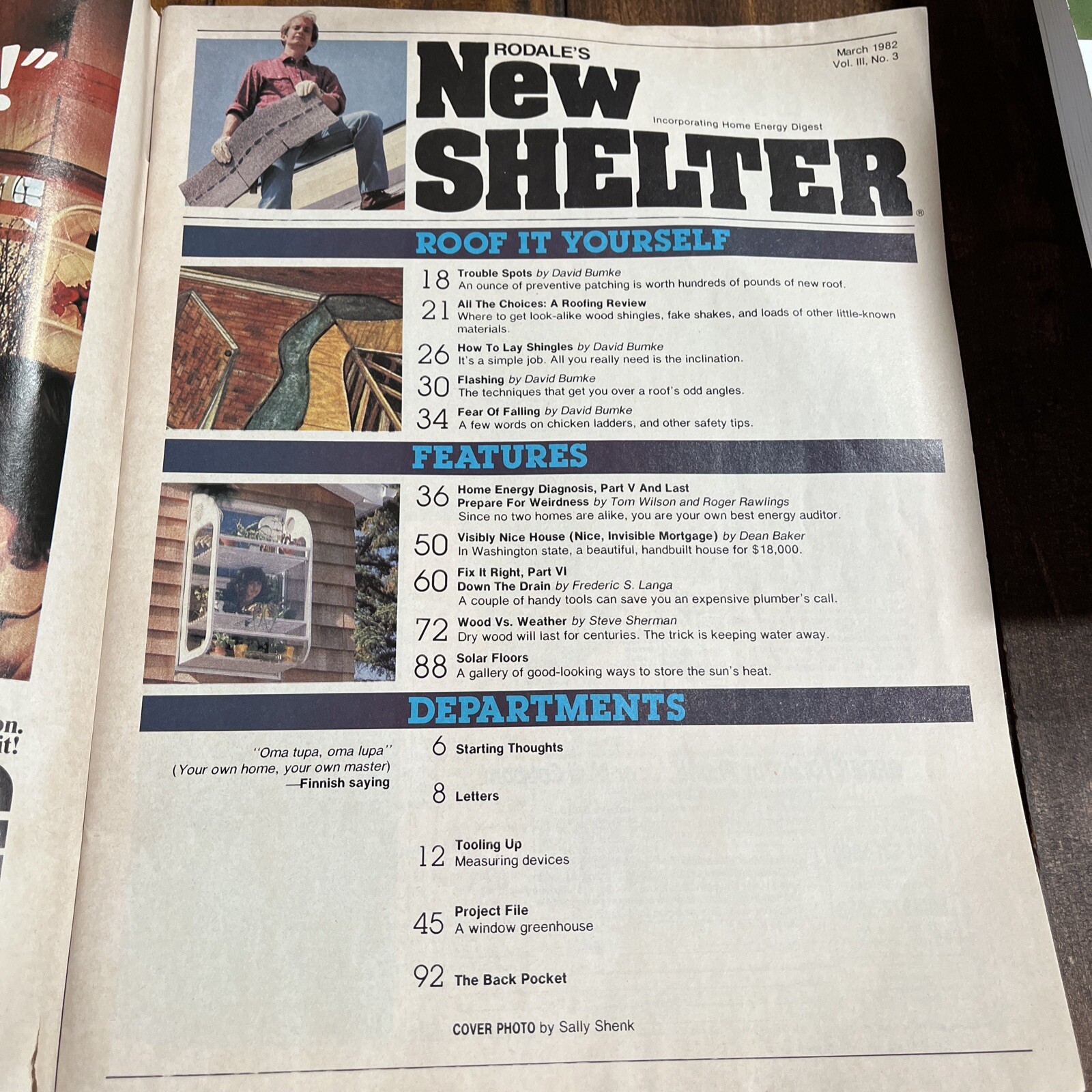 Rodale’s New Shelter Magazine March 1982 Roofing Greenhouses Solar Floors