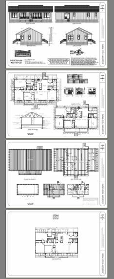 60×30 House — 4 bedroom 3 Bath — 1,800 sqft — PDF Floor Plan — Model 2B