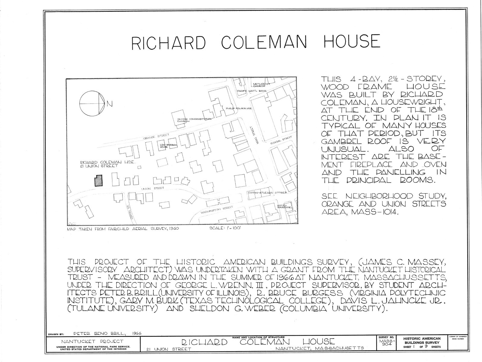 Colonial gambrel roof house plan, Early American, printed architectural drawings