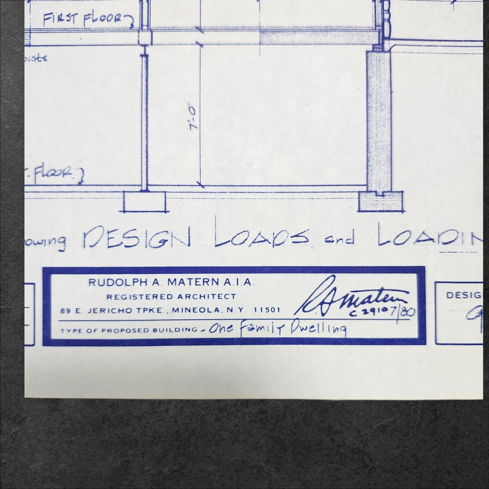 Vintage 1979 House Blueprints Rudolph Matern Design 965 Architectural Plans
