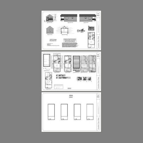 16×30 House — 1 Bedroom 1 Bath — PDF Floor Plan — 480 sq ft — Model 1B