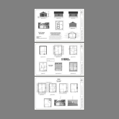 20×24 1-Car Garage — 480 sqft — 9ft Walls — PDF Floor Plan — Model 3