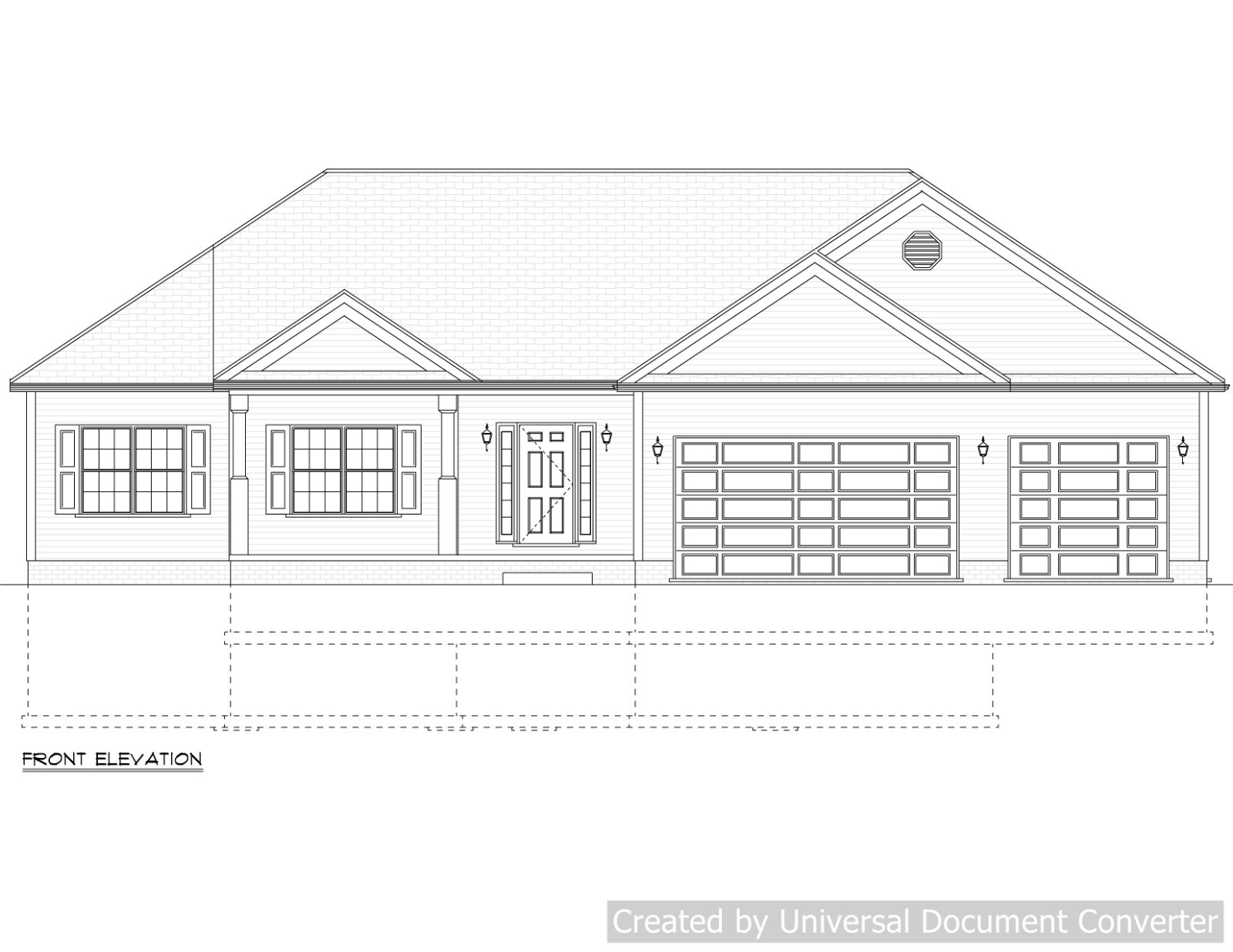 Full Set of single story 3 bedroom house plans 1,960 sq ft