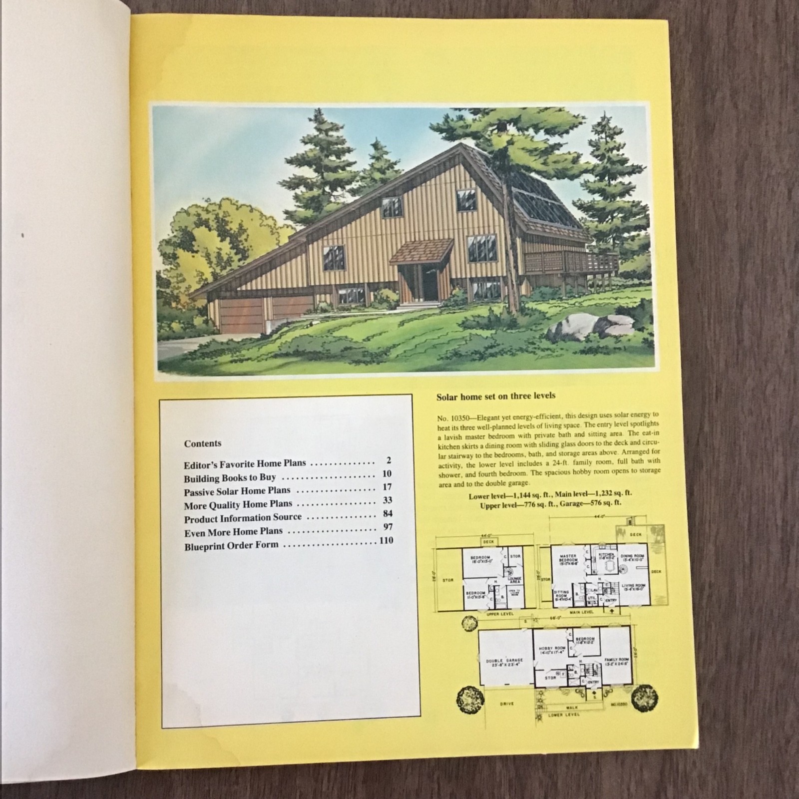 1981 Home Plans Floor Plans Book Modern Solar Energy Hillside Multi-level