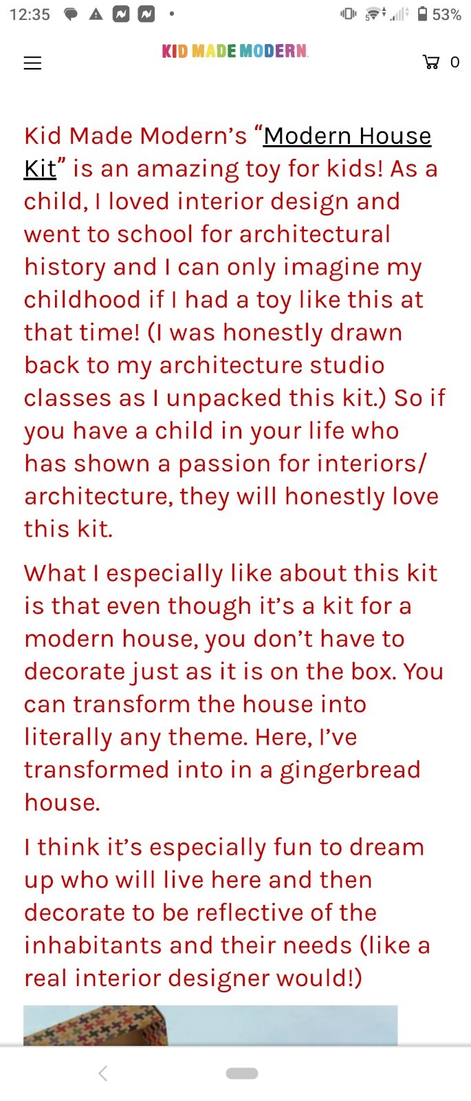 Vintage Kid Made Modern Design Your Own Modern House Craft Kit. Wood & Paper.