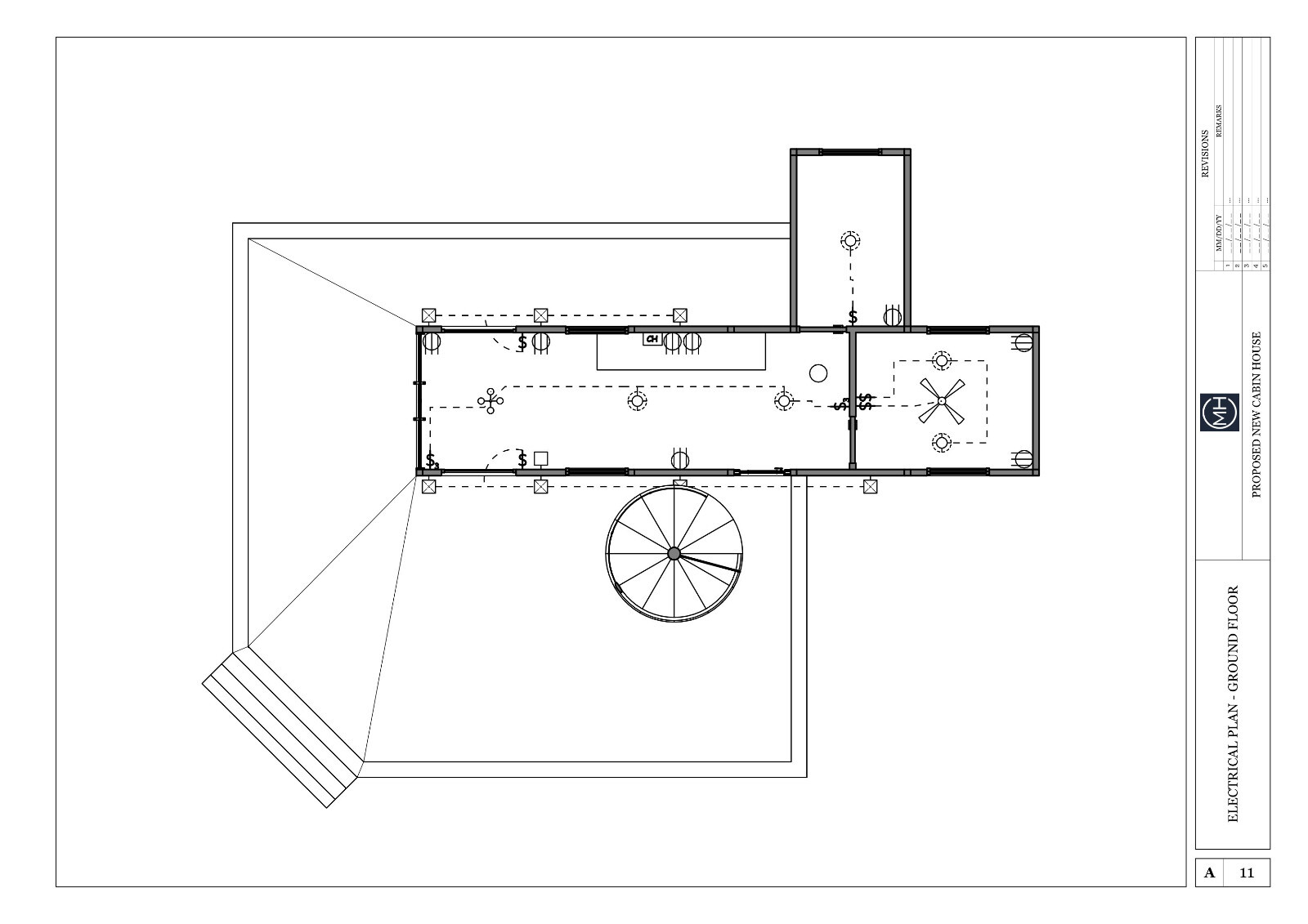 Modern Two Story Cabin House Plan 3D images DWG CAD File And PDF For Blueprint