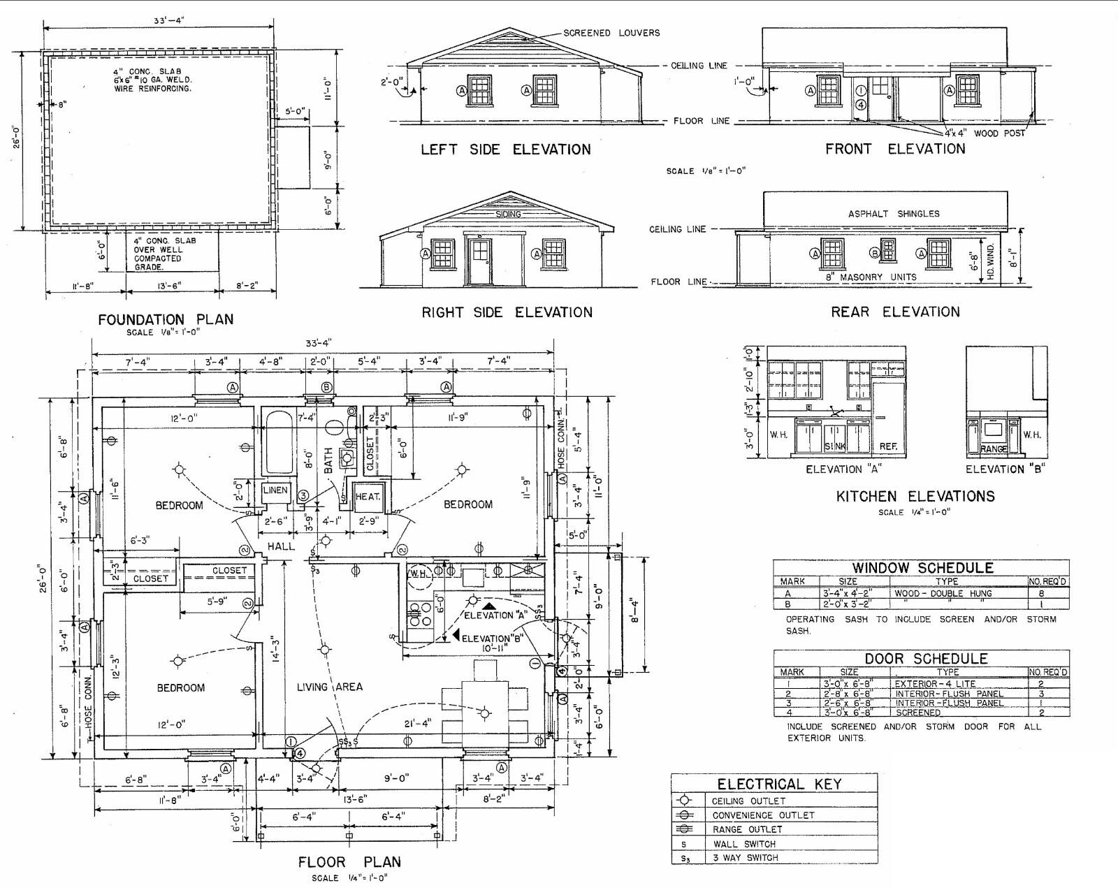DIY Tiny Home Plans | 3 Bedroom Single Story 26×33 | 858sqft | Cottage