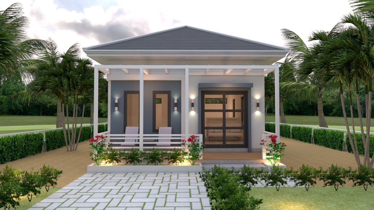 20×26 Feet Tiny House Plans 6×8 Meter 1 Bed 1 Bath Hip Roof (A4 Hard Copy)