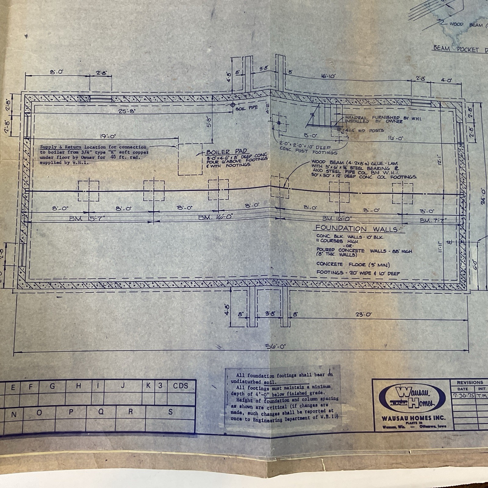 Wausau Homes 1975 House Plans Blueprints Rothschild Model 303 3 Bedroom 1.5 Bath