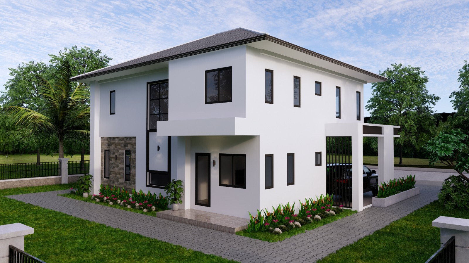 House Plan 13×9.5 Meter 3 Bedrooms 43×31 Feet Full PDF Plans (A4 Hard Copy)