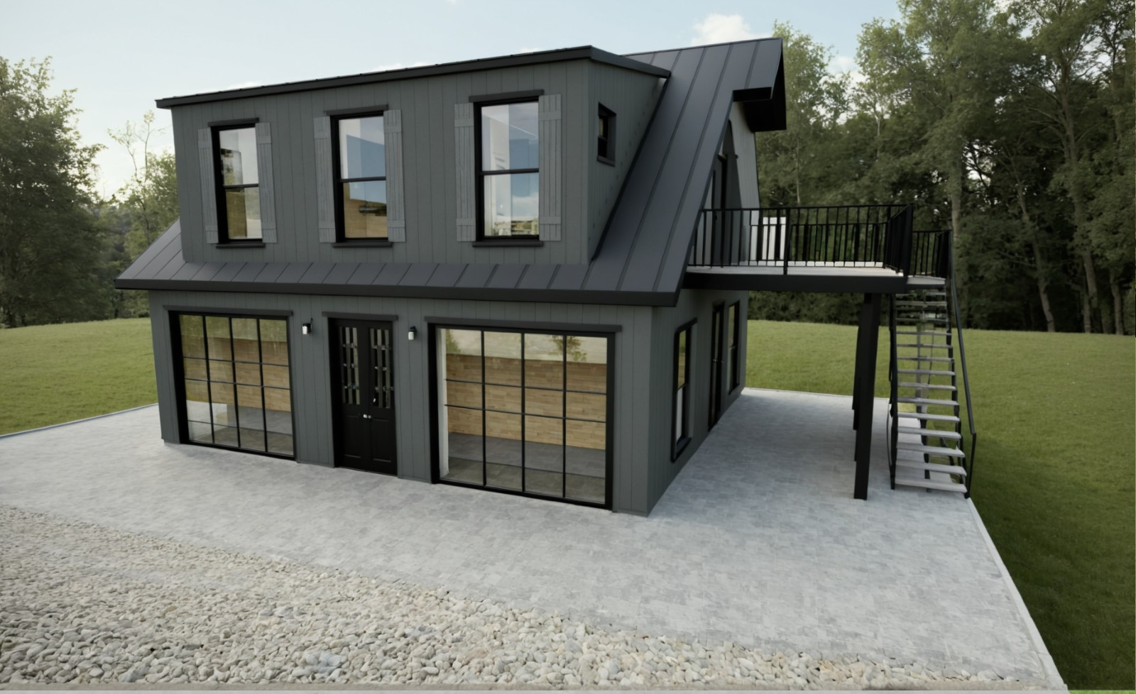 848 Sqft ADU (in-law suite) 2 car Shop/Garage with a 1Bed/1.5Bath APT. above