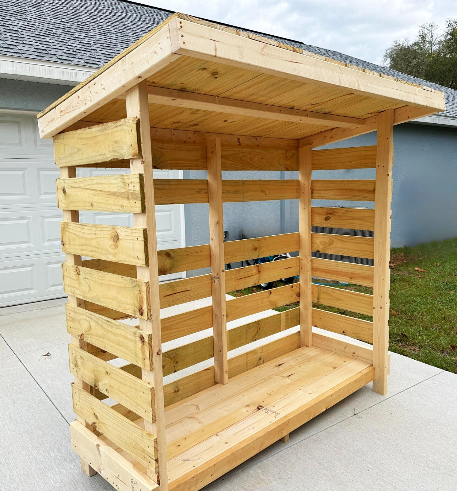 DIY Small Firewood Shed Plan – Step-by-Step Build Guide Beginer level – ft/in