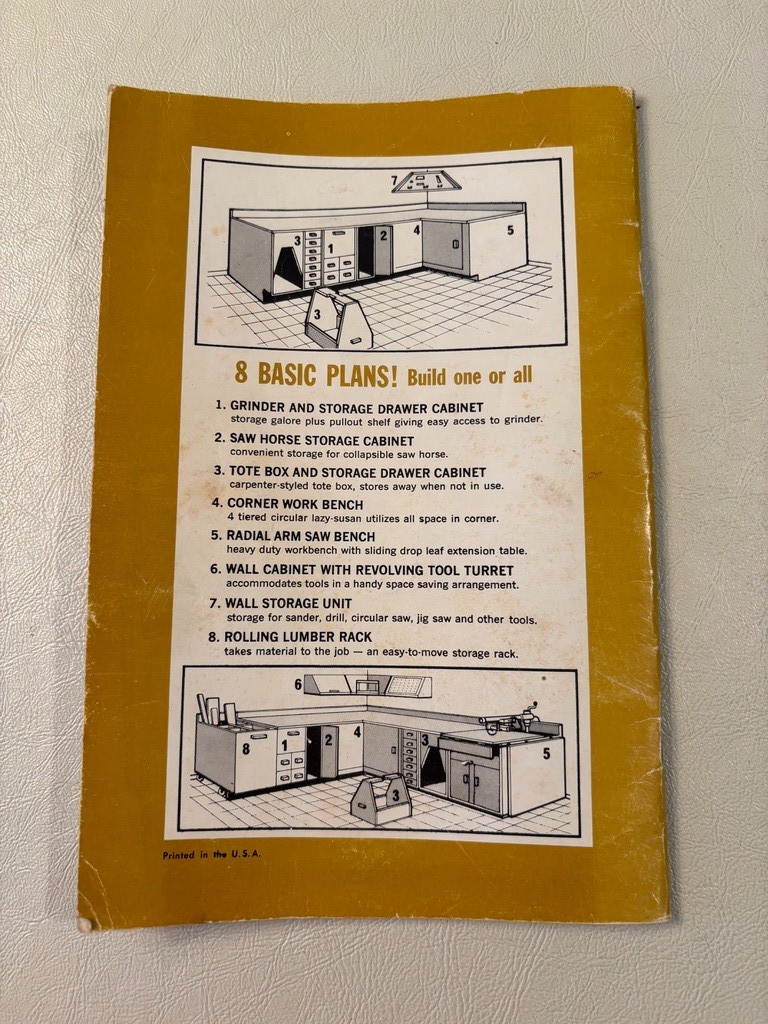 Vintage 1970 How to plan and Build a Home Workshop Booklet by Donald R. Brann