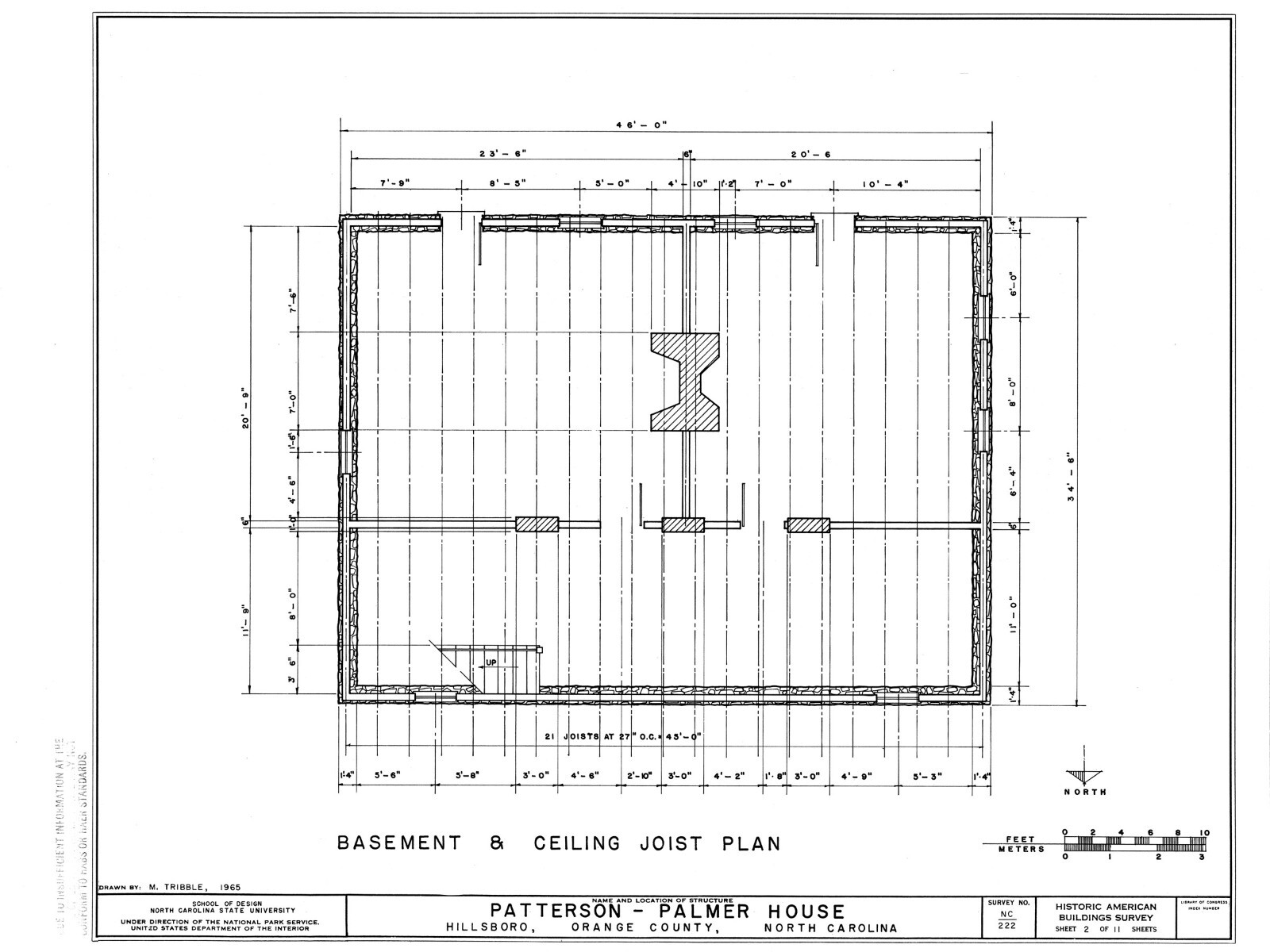 Traditional Colonial Style farmhouse, country home, 2 bedrooms, printed plans