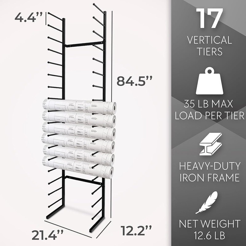 17 Tier Metal Document Organizer Blueprints Maps Plans Architects Engineers New