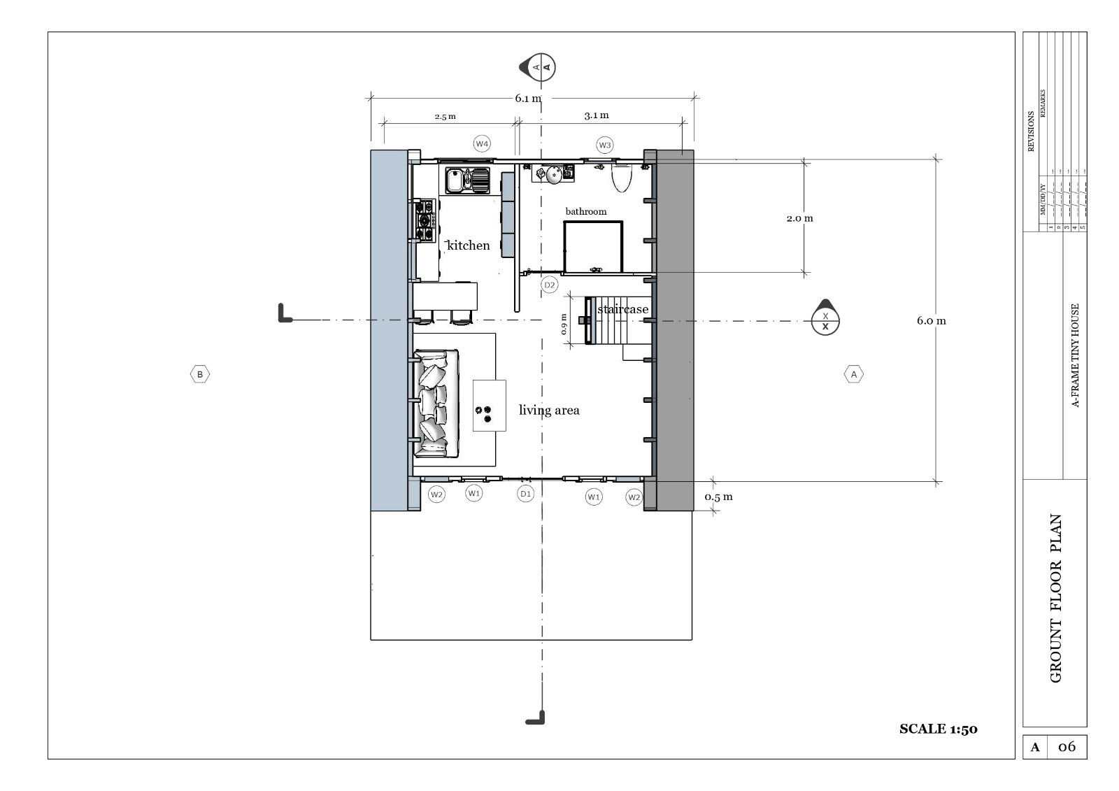 Modern A-frame Cabin Drawing & 3D images ,Material List,CAD file and PDF