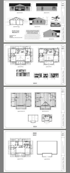 46×30 House — 3 Bedroom 2 Bath — PDF Floor Plan — 1,338 sq ft — Model 1A