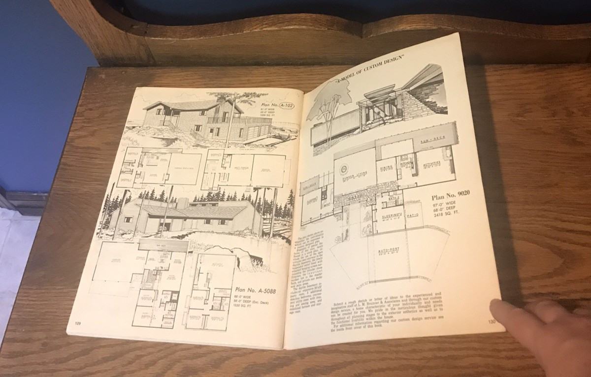 Home Plans Over 290 New Home Plans for Sloping and View Sites VTG 1981