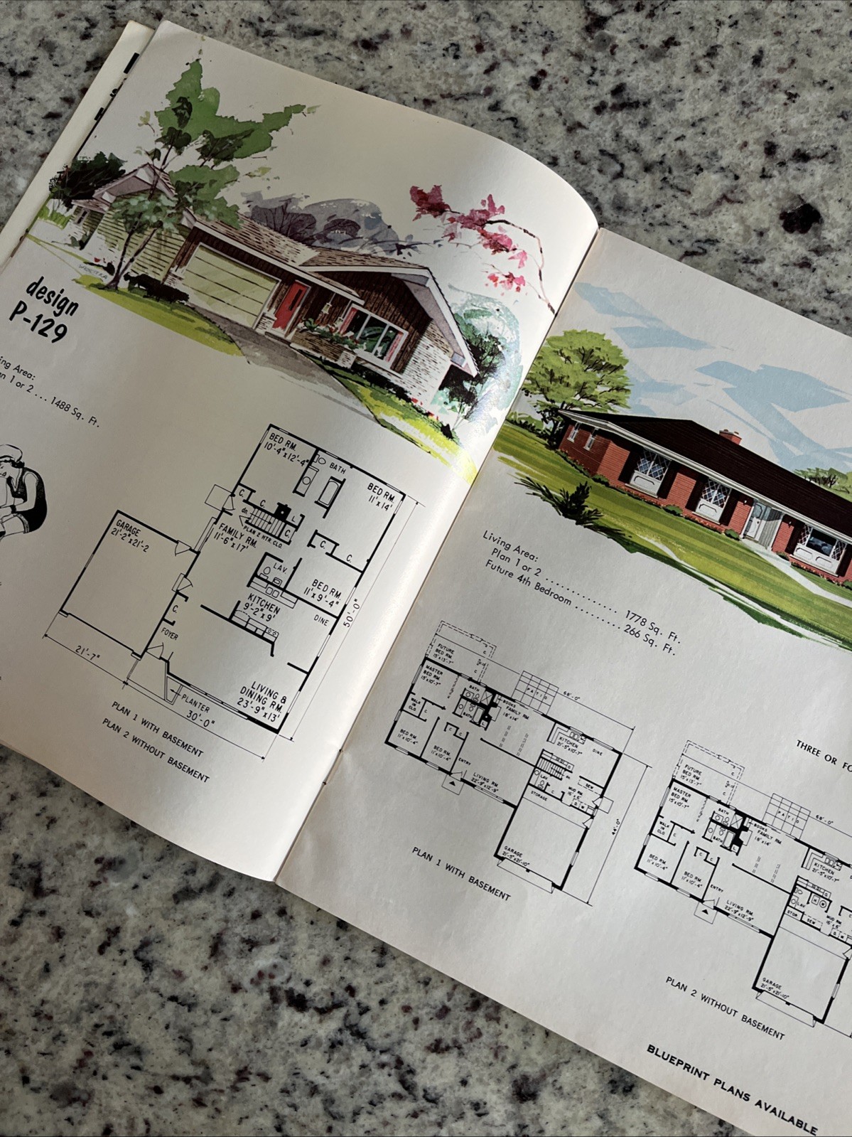 Vintage 1972 MCM Home Plans Design Catalog Blueprints Ranch Split-Level Houses