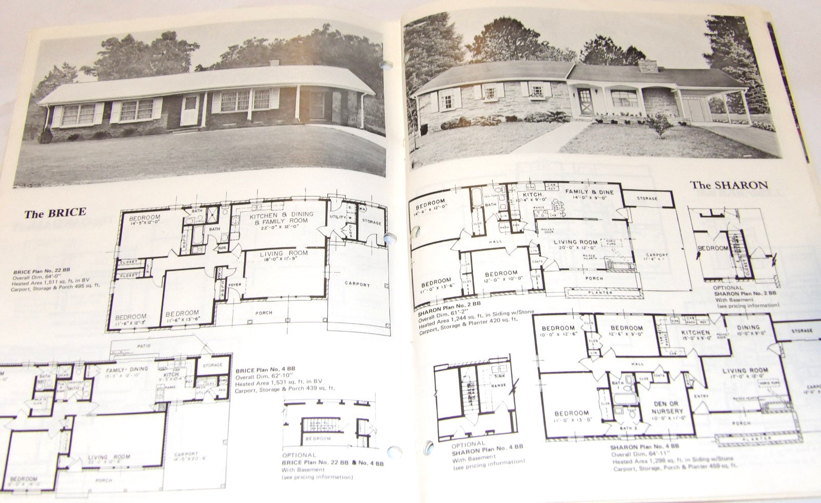 VTG 1979 ‘HOMES OF TODAY’ 3 AND 4 BEDROOM CATALOG OF HOUSE PLANS! LAYOUTS/PICS!