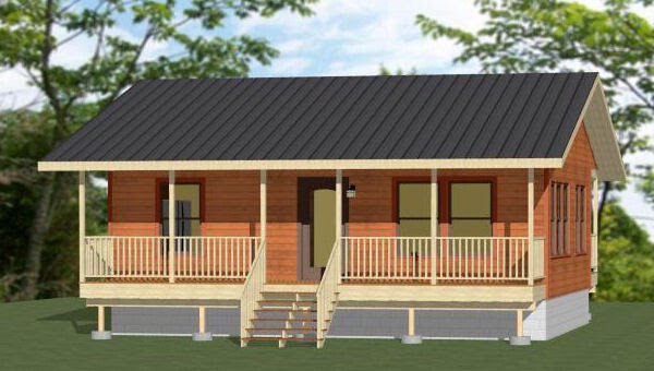 30×24 House — 1 Bedroom 1 Bath — 720 sq ft — PDF Floor Plan — Model 6B