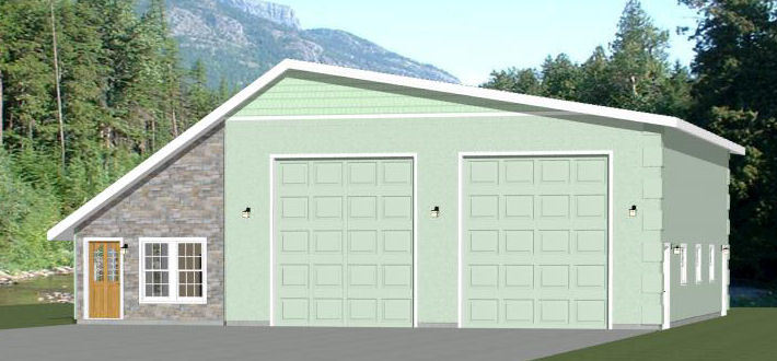 50×48 2 RV Garage – 1 Bedr 1 Bath – 2,374 sq ft – PDF Floor Plan – Model 1A