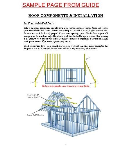 16x24MM Cabin w/Loft Plans Package, Blueprints, Material List & Instruction Guid