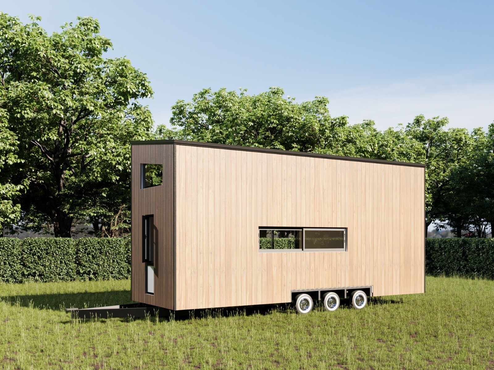 Comprehensive Building Plans for 25′ x 7’4″ Tiny Mobile Home – 233sqft