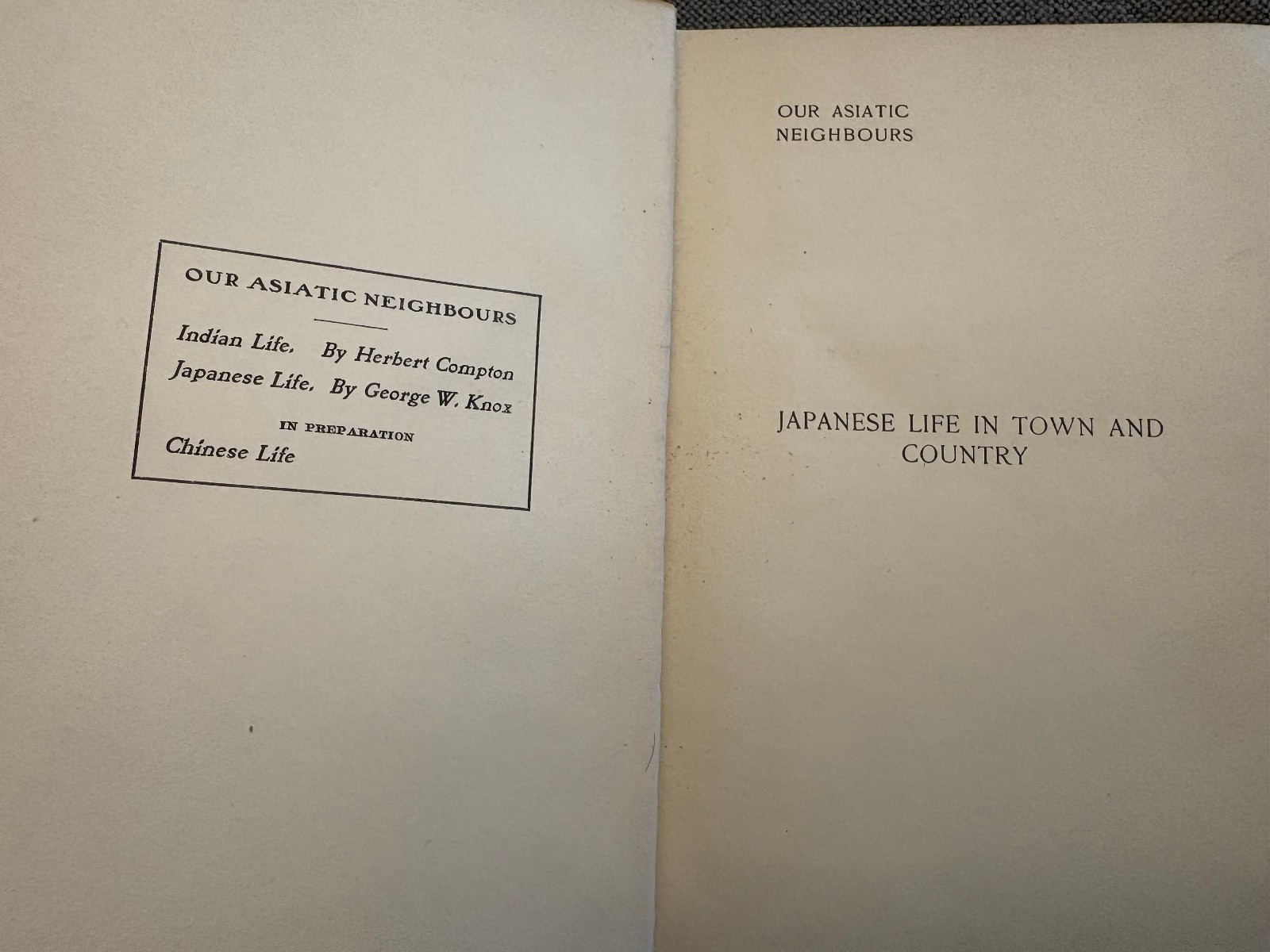 Japanese Blueprint 1930s Era & Book:”Japanese Life in Town & Country” 1904