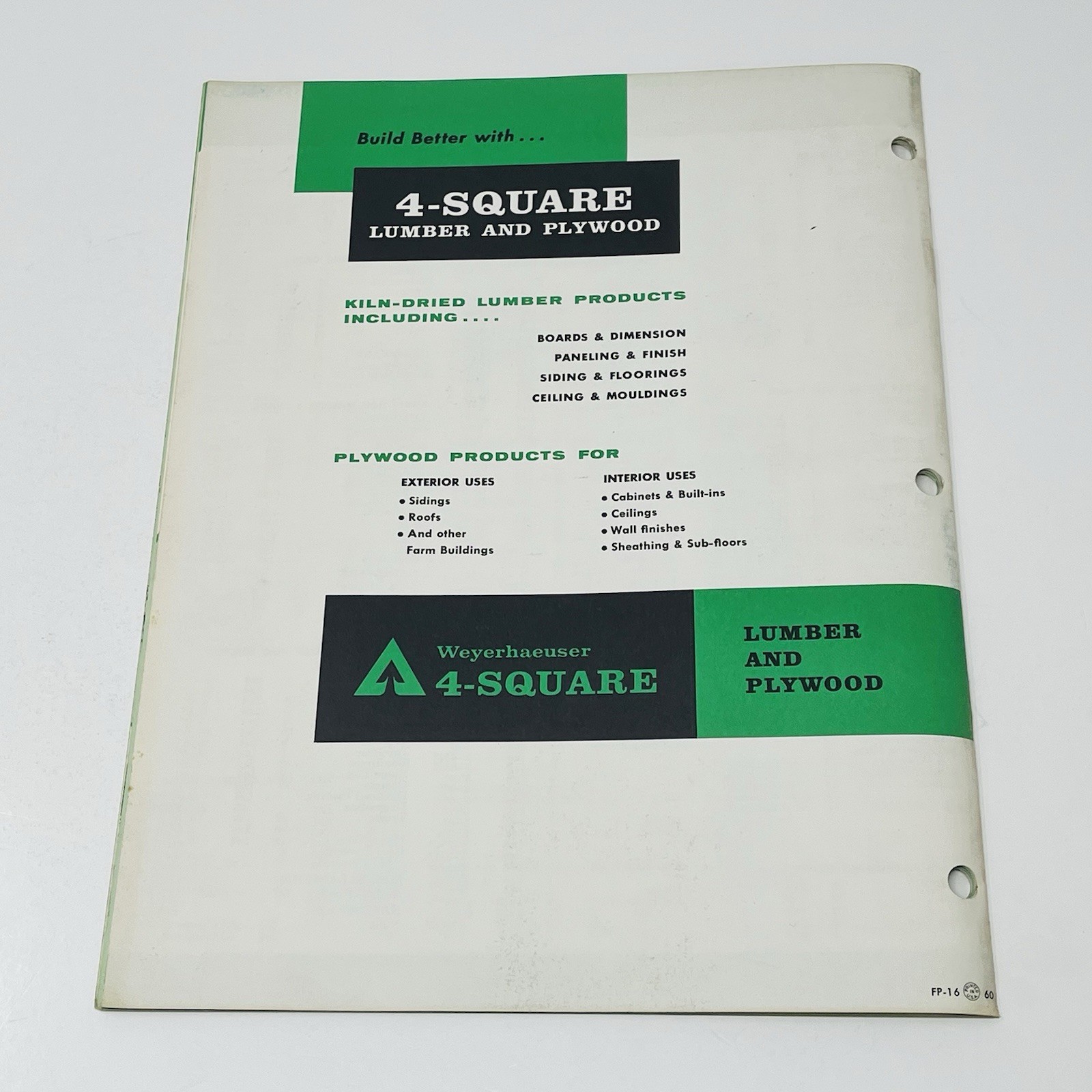 1960 Hog Houses And Equipment Garage Weyerhaeuser 4 Square Guide Manual Plans