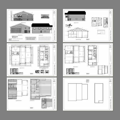 56×50 Apartment – 2-RV – 3 Br 2.5 Ba – PDF FloorPlan – 1,703 sqft – Model 1C