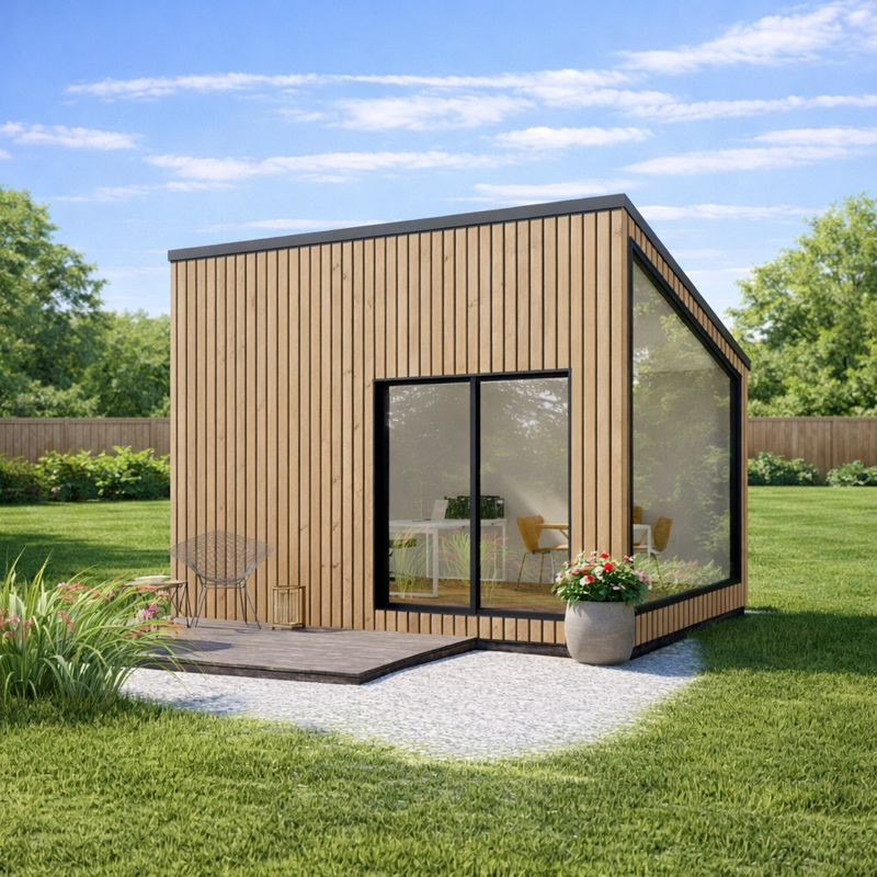 Backyard Office Studio Shed Plans-Modern Garden Room Blueprints