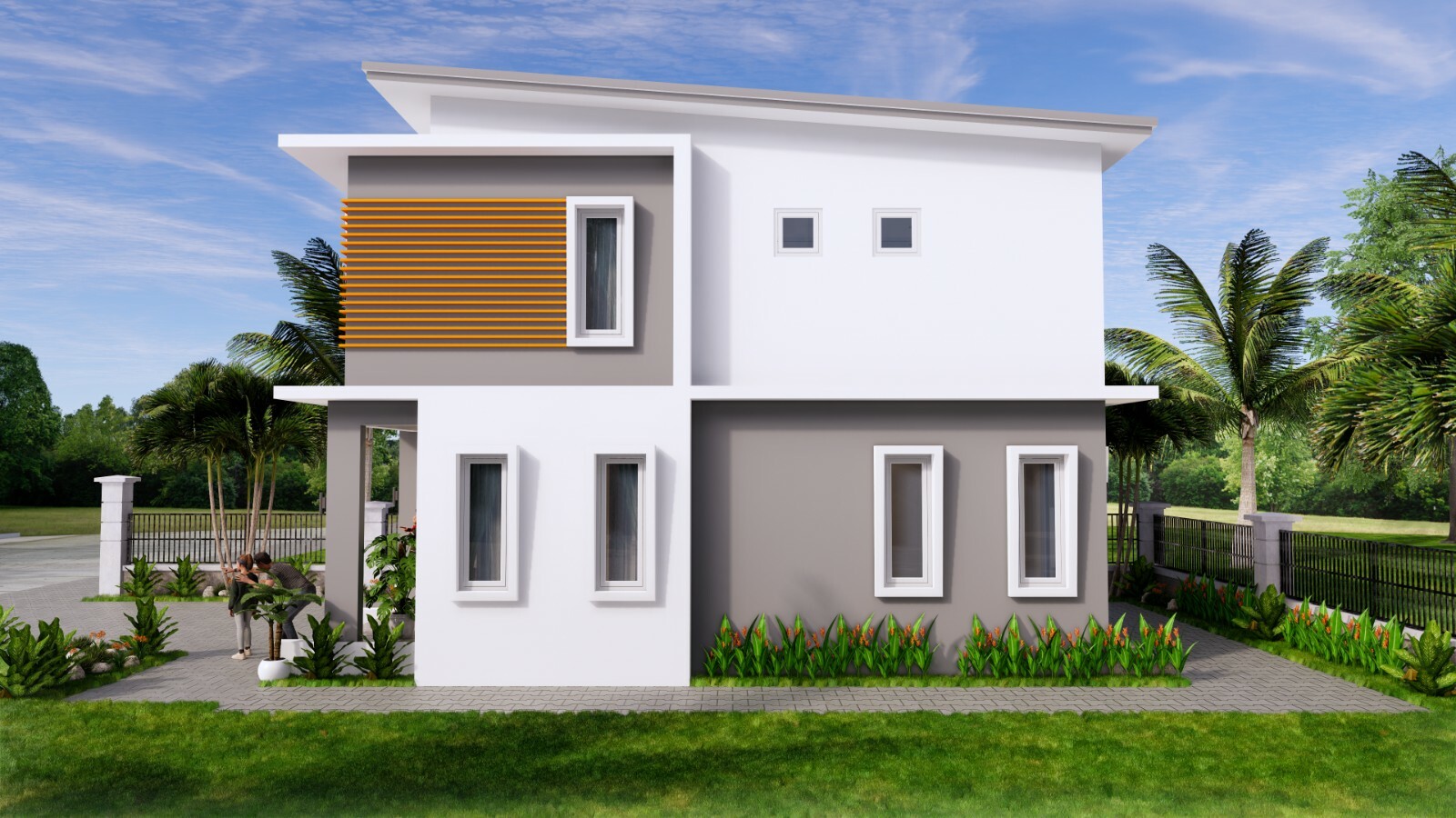 20×30 Feet Small House Design 6×9 Meter 3 Beds 3 Baths Shed Roof (A4 Hard Copy)
