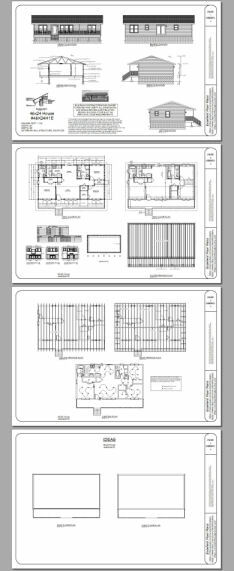 46×24 House – 3 Bedroom 2 Bath – 1,104 sqft – PDF Floor Plan – Model 1E